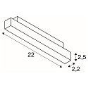 Niedervolt-Strahler IN-LINE 22 DALI - DARKLIGHT REFLECTOR, 48V, 7.3W 4000K 650lm 95�, CRI90, DALI dimmbar, starr, opal, wei�