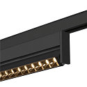 SLV LED Spot IN-LINE 46 TRACK 48V, Darklight Reflector, 35�, 14W, CRI90, Move DALI, IP20, 3000K, 1230lm, schwarz/schwarz