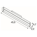 SLV LED Spot IN-LINE 46 TRACK 48V, Darklight Reflector, 35�, 14W, CRI90, Move DALI, IP20, 3000K, 1230lm, schwarz/schwarz