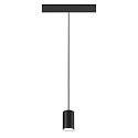 SLV LED Niedervolt-Schienen Pendelleuchte NUMINOS� XS, 48V, 8.7W 4000K 20�, DALI 2 dimmbar, matt schwarz / innen matt wei�