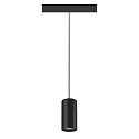 SLV LED Pendelleuchte NUMINOS� S TRACK 48V, 55�, 16W, CRI90, DALI, IP20, 3000K, 1030lm, schwarz/schwarz