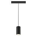 SLV LED Niedervolt-Schienen-Pendelleuchte NUMINOS� S DALI, 48V, 16W 4000K 55�, DALI 2 dimmbar, matt schwarz / innen matt wei�