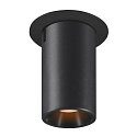 LED Deckeneinbauleuchte NUMINOS� PROJECTOR M, zylindrisch, 55�, 17,5W, CRI90, 2700K, 1460lm, schwarz/schwarz