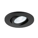 SLV Abdeckung MOVE f�r LED Einbauleuchte UNIVERSAL DOWNLIGHT PHASE, IP20 (Indoor), rund, schwenkbar, schwarz