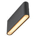 SLV LED Outdoor Wandaufbauleuchte OVAL 18 WL, 9,3W, 2700/3000K, 860lm, CRI80, IP65, schwarz