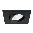 SLV Abdeckung MOVE f�r LED Einbauleuchte UNIVERSAL DOWNLIGHT PHASE, IP20 (Indoor), quadratisch, schwenkbar, schwarz