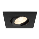 SLV Abdeckung MOVE f�r LED Einbauleuchte UNIVERSAL DOWNLIGHT PHASE, IP20 (Indoor), quadratisch, schwenkbar, schwarz