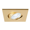 SLV Abdeckung MOVE f�r LED Einbauleuchte UNIVERSAL DOWNLIGHT PHASE, IP20 (Indoor), quadratisch, schwenkbar, gold matt