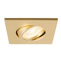 SLV Abdeckung MOVE f�r LED Einbauleuchte UNIVERSAL DOWNLIGHT PHASE, IP20 (Indoor), quadratisch, schwenkbar, gold matt