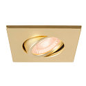 SLV Abdeckung MOVE f�r LED Einbauleuchte UNIVERSAL DOWNLIGHT PHASE, IP20 (Indoor), quadratisch, schwenkbar, gold matt
