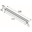 SLV floor recessed luminaire DASAR� 1200 rigid, DALI controllable, passable IP65 / IP67, stainless steel dimmable