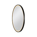 mirror with lighting TRUKKO 60 IP44, black, transparent dimmable