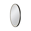 SLV mirror with lighting TRUKKO 60 IP44, black, transparent dimmable