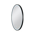 SLV mirror with lighting TRUKKO 60 IP44, black, transparent dimmable