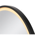 SLV mirror with lighting TRUKKO 60 IP44, black, transparent dimmable