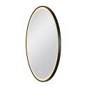 mirror with lighting TRUKKO 80 IP44, black, transparent dimmable
