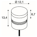 SLV LED Leuchtenkopf M-POL S POLEHEAD, 180�, 10W, 2700K, 700lm, CRI 80, IP65, entblendet, dimmbar, anthrazit