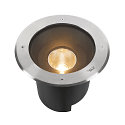 SLV floor recessed luminaire DASAR� XL round, swivelling, DALI controllable, passable IP65 / IP67, stainless steel dimmable