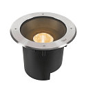SLV floor recessed luminaire DASAR� XL round, swivelling, DALI controllable, passable IP65 / IP67, stainless steel dimmable