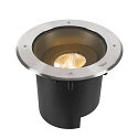 SLV floor recessed luminaire DASAR� XL round, swivelling, DALI controllable, passable IP65 / IP67, stainless steel dimmable