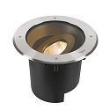SLV floor recessed luminaire DASAR� XL round, swivelling, DALI controllable, passable IP65 / IP67, stainless steel dimmable