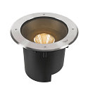SLV floor recessed luminaire DASAR� XL round, swivelling, DALI controllable, passable IP65 / IP67, stainless steel dimmable