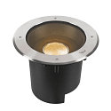 SLV floor recessed luminaire DASAR� XL round, swivelling, DALI controllable, passable IP65 / IP67, stainless steel dimmable