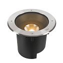 SLV floor recessed luminaire DASAR� XL round, swivelling, DALI controllable, passable IP65 / IP67, stainless steel dimmable