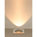 SLV LED Bodeneinbauleuchte DASAR� XL SYM, IP67 IK10, 27W 3000K 2790lm 24�, neigbar, befahrbar, DALI dimmbar, Edelstahl, eckig