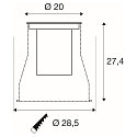 LED Bodeneinbauleuchte DASAR� L SYM, IP67 IK10, 19W 3000K 1950lm 24�, neigbar, befahrbar, DALI, Edelstahl, rund