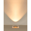 SLV LED Bodeneinbauleuchte DASAR� L SYM, IP67 IK10, 19W 3000K 1950lm 24�, neigbar, befahrbar, DALI, Edelstahl, eckig
