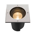 SLV LED Bodeneinbauleuchte DASAR� L SYM, IP67 IK10, 19W 3000K 1950lm 24�, neigbar, befahrbar, DALI, Edelstahl, eckig