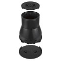 Zubeh�r f�r LED Boden-Einbauleuchte DASAR� L - Montagegeh�use, universell, Kabel�ffnungen 20+25+32mm, Nylon, schwarz
