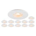 LED Deckeneinbauleuchte UNIVERSAL DOWNLIGHT PHASE Set, 12x 1007095 und 1007096 Abdeckung, 38�, 8W, UGR, wei�