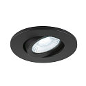 SLV LED Deckeneinbauleuchte UNIVERSAL DOWNLIGHT MOVE PHASE Set, 12x 1007090 und 1007091 Abdeckung, 38�, 8W, UGR, schwarz