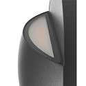 SLV LED Au�enwandleuchte LID II UP/DOWN, IP65 IK03, � 22cm, 28W 2700/3000K (CCT Switch) 1500lm 2x100�, dimmbar, starr, anthrazit