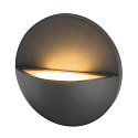 SLV LED Au�enwandleuchte LID II SINGLE, IP65 IK02, � 22cm, 15W 2700/3000K (CCT Switch) 1500lm 100�, dimmbar, starr, anthrazit