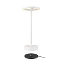 battery table lamp VINOLINA ONE with touch dimmer, ring shape IP54, white dimmable