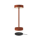 SLV battery table lamp VINOLINA IP54, rust dimmable