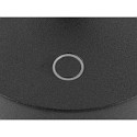 LED Akku-Tischleuchte VINOLINA 2-CCT, IP54, � 12cm, zylindrisch, 2.2W 2700/3000K 130lm, Touch-Dimmer + Ladestation, schwarz