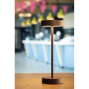 LED Akku-Tischleuchte VINOLINA 2-CCT, IP54, � 12cm, zylindrisch, 2.2W 2700/3000K 130lm, Touch-Dimmer + Ladestation, schwarz