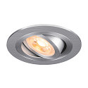 Deckeneinbauleuchte NEW TRIA� 75, rund, GU10, max. 10W, IP20, aluminium