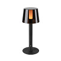 Outdoor LED Akku-Leuchten Set TAHA, IP65 IK03, 5W 2700K 200lm, 3-stufig dimmbar, inkl. 2 Schirmen + Zubeh�r, schwarz