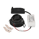 SLV LED Deckeneinbauleuchte NEW TRIA� 68, rund, 8,3W, CRI 90, IP20, dimmbar, 60�, 2700K, schwarz