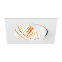SLV LED Deckeneinbauleuchte NEW TRIA� 68, quadratisch, 11W, 1800-3000K, CRI 90, IP20, dimmbar, 38�, wei�