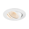 SLV LED Deckeneinbauleuchte NEW TRIA� UNIVERSAL 68, rund, 8,6W, 2500/3000/4000K, CRI 90, dimmbar, 60�, IP20, wei�
