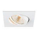SLV LED Deckeneinbauleuchte NEW TRIA� UNIVERSAL 68, quadratisch, 8,6W, 2500/3000/4000K, CRI 90, IP20, dimmbar, 38�, wei�