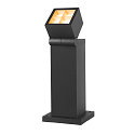 SLV Outdoor LED Sockelleuchte S-CUBE 35, IP65 IK04, 15W 2700/3000K (CCT Swich) 1000/1200lm 80�, dimmbar, neigbar, anthrazit