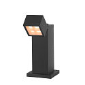SLV Outdoor LED Sockelleuchte S-CUBE 35, IP65 IK04, 15W 2700/3000K (CCT Swich) 1000/1200lm 80�, dimmbar, neigbar, anthrazit