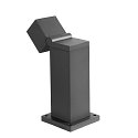 SLV Outdoor LED Sockelleuchte S-CUBE 35, IP65 IK04, 15W 2700/3000K (CCT Swich) 1000/1200lm 80�, dimmbar, neigbar, anthrazit